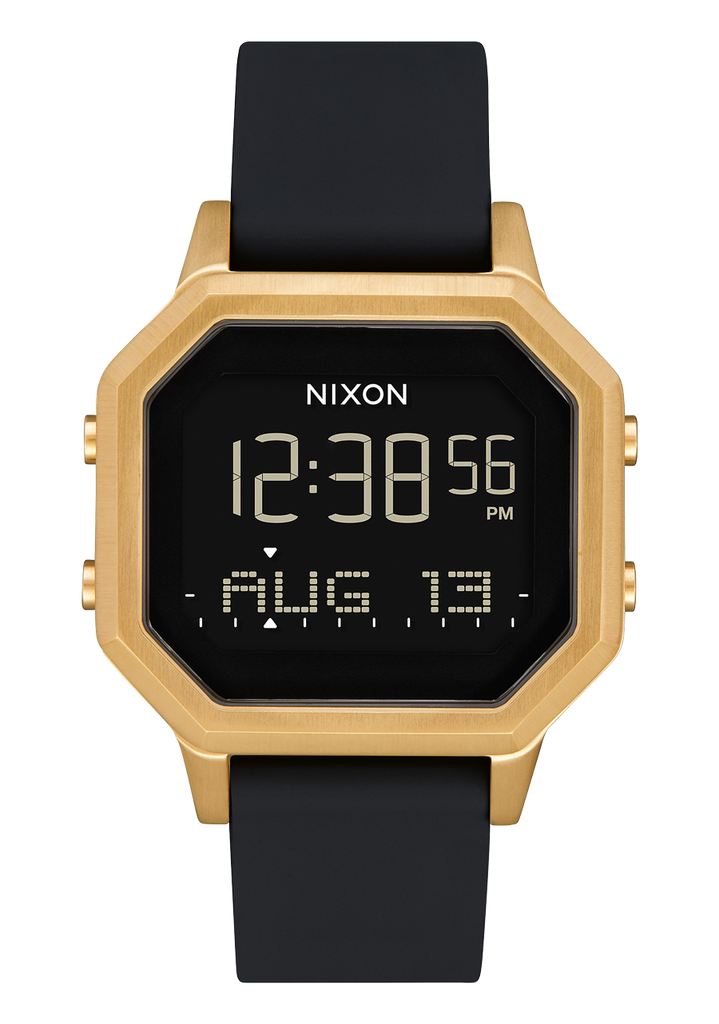 Siren Stainless Steel Watch Gold Black Digital Nixon EU