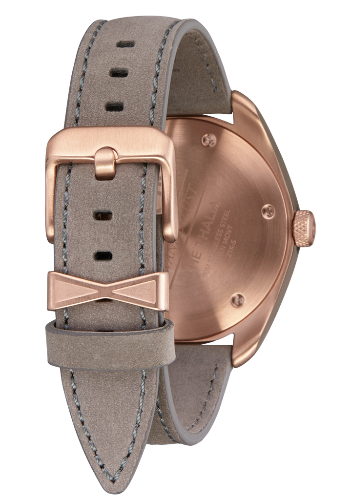 Thalia Watch Gray Sunray Rose Gold Gray Leather Women s