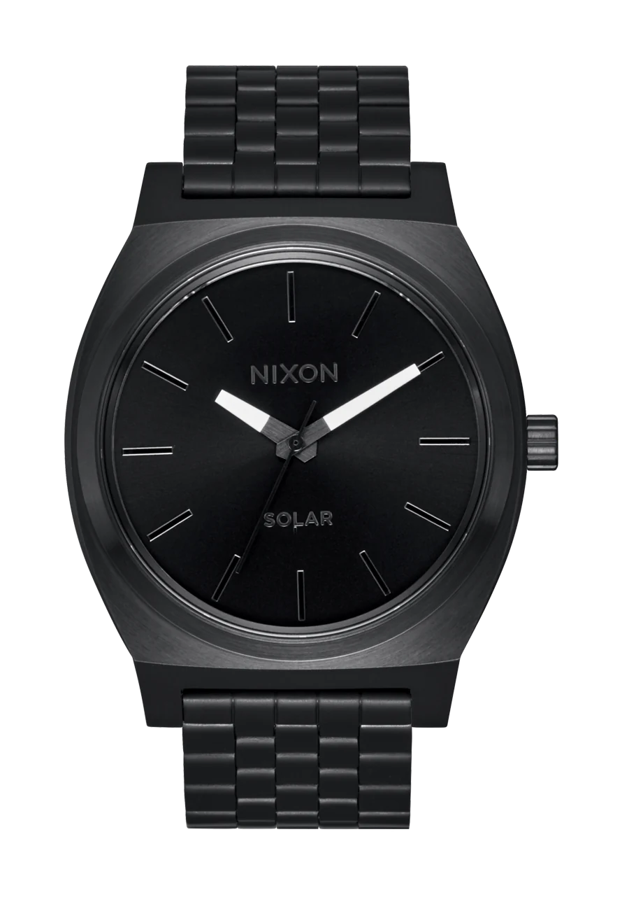 Time Teller Solar - All Black / White View 1