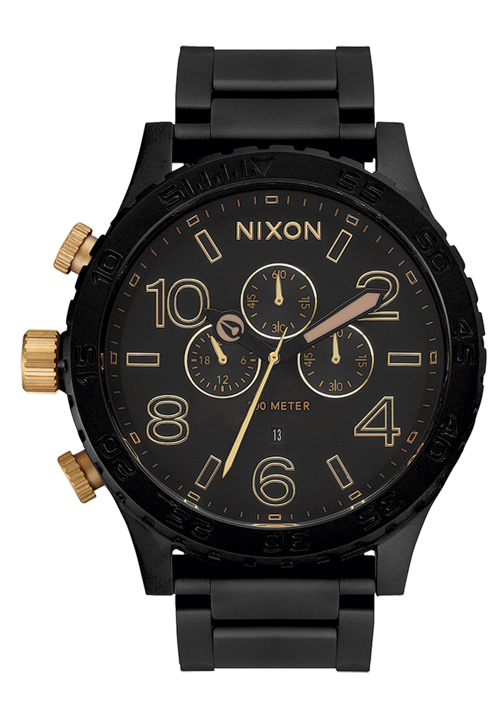 51 30 Chrono Watch Matte Black Gold Men s Stainless Steel