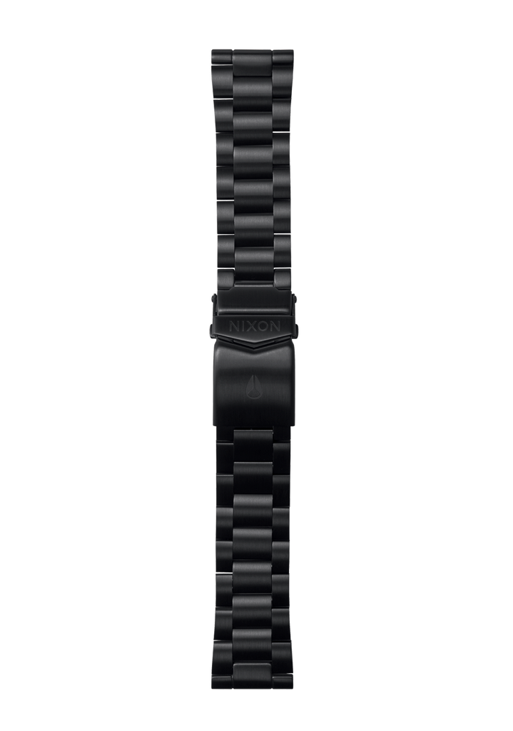 22mm black stainless steel watch band deals
