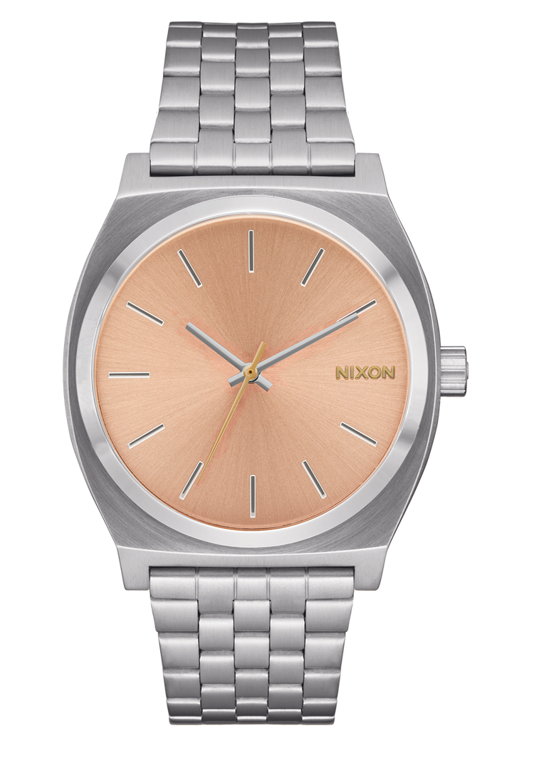 
Nixon Time Teller Watch - Analog - Silver / Coral - View 1