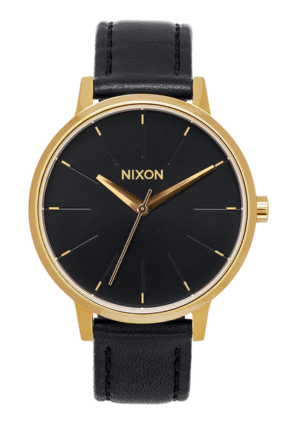 Kensington Leather Watch, Gold / Black