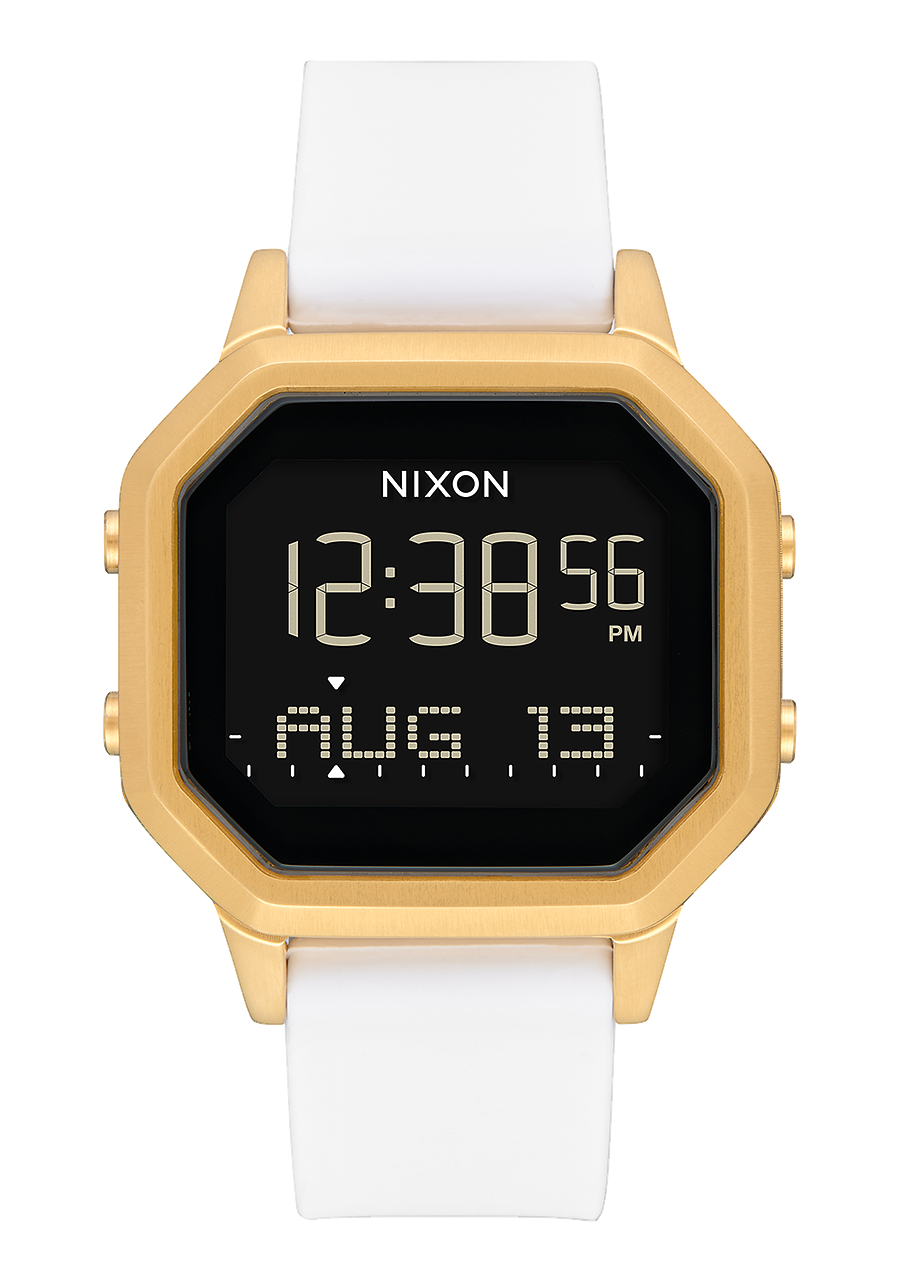 Siren Stainless Steel Watch Gold White Digital Nixon EU