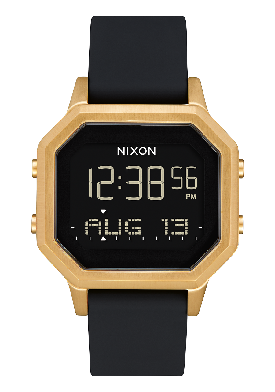 Siren Stainless Steel Watch Gold Black Digital Nixon EU
