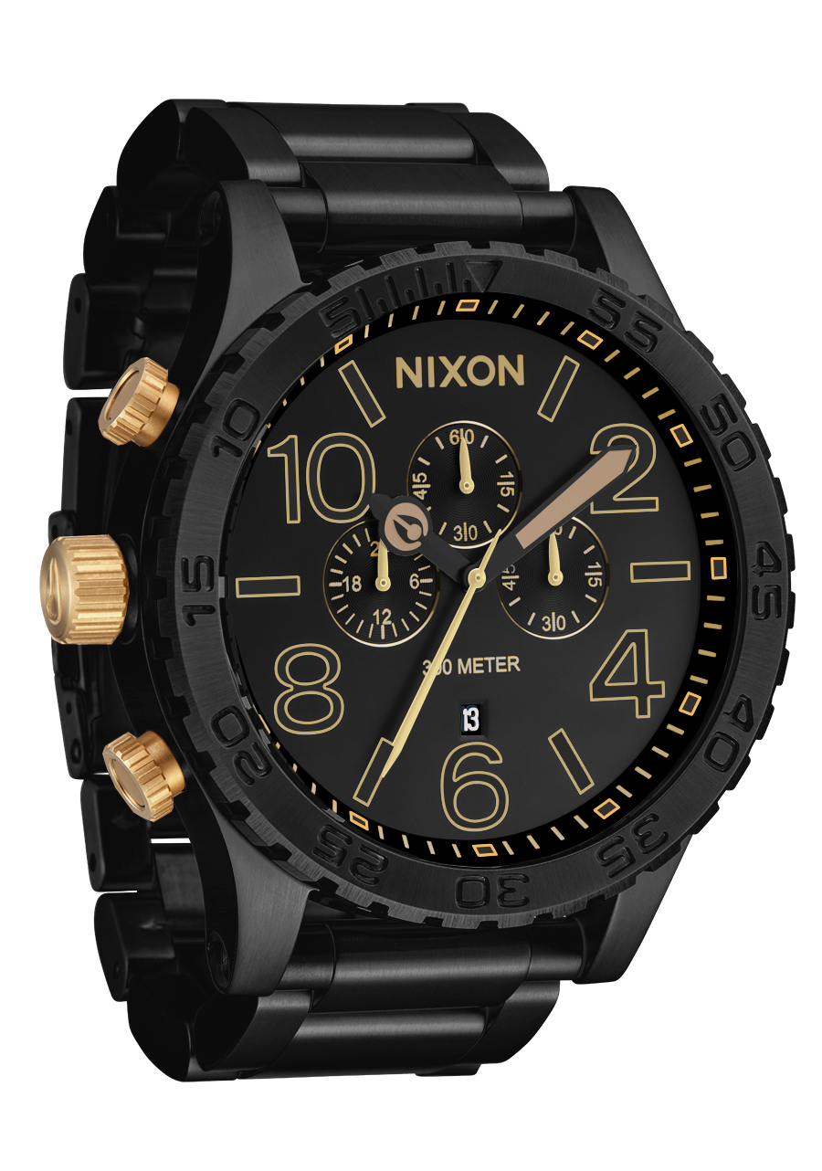 Nixon time teller matte black gold best sale