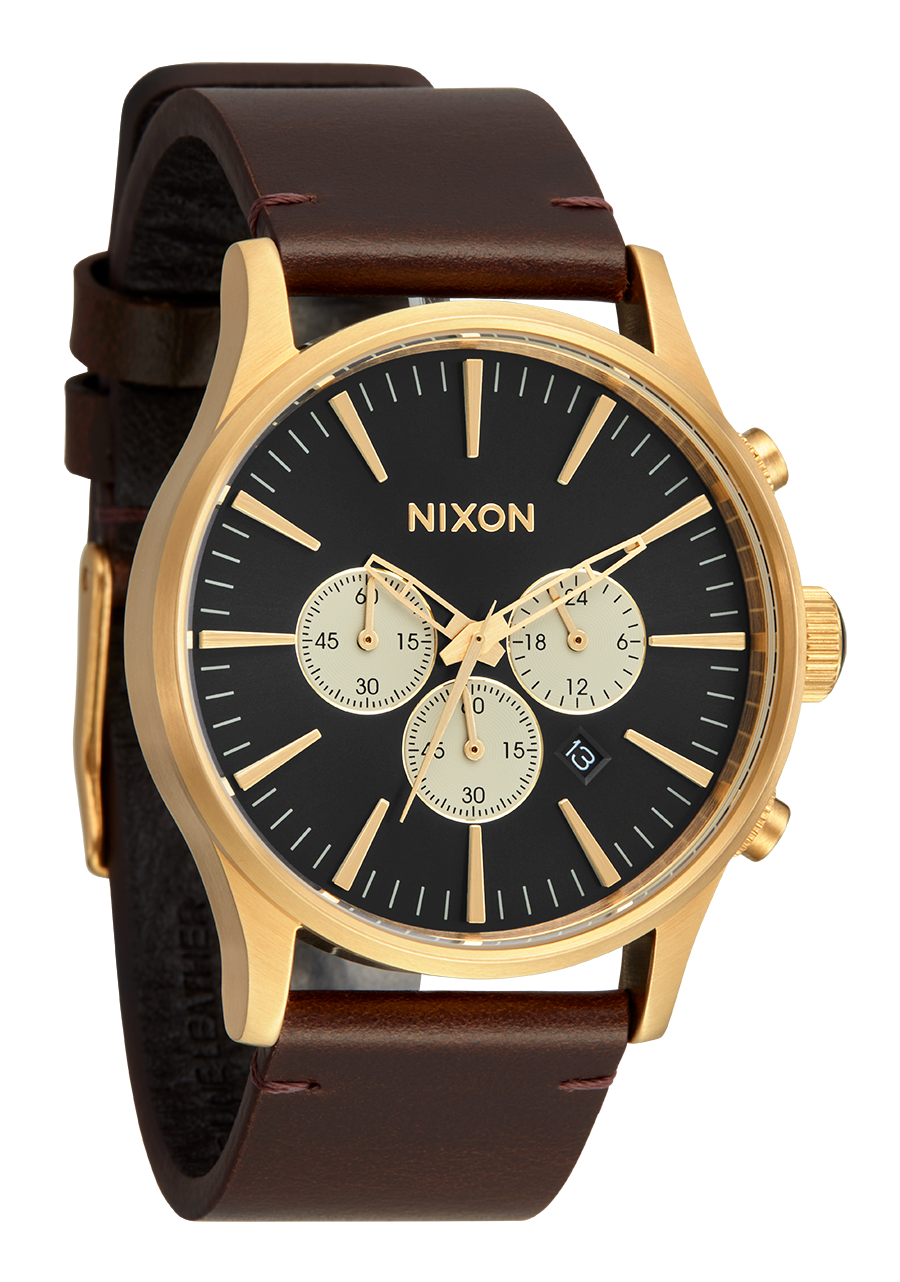 Chrono gold black leather hotsell