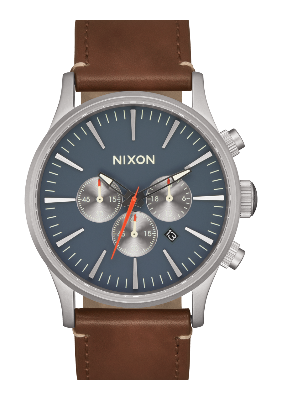 Nixon sentry chrono leather best sale