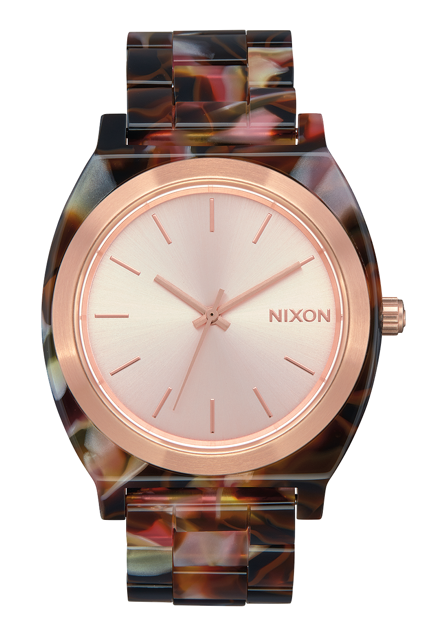 Time Teller Acetate Watch | Rose Gold / Pink Tortoise | Unisex