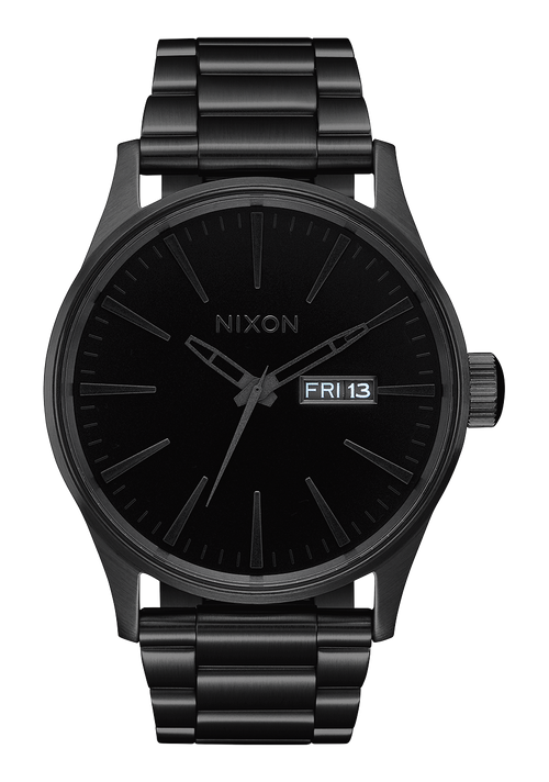 Sentry Leather Watch | All Silver / Black | Men's Leather – Nixon EU