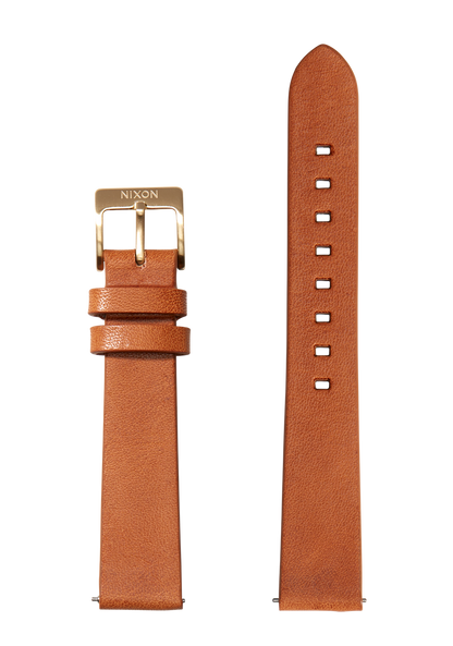 16mm Veg Tanned Leather Band - Saddle View 1