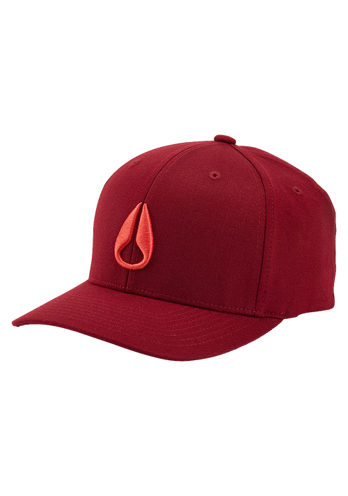 Deep Down Flexfit Athletic Fit Hat - Burgundy