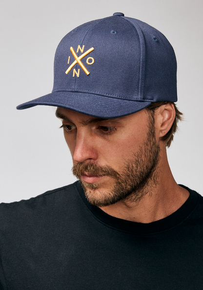 Exchange Flexfit Hat - Navy / Gold View 6