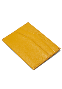 Flaco Leather Card Wallet - Yellow View 2