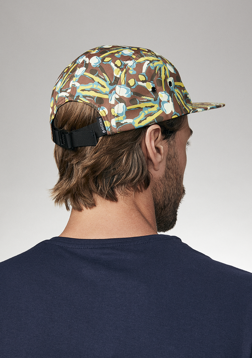 Mikey 5 Panel Hat - Brown / Multi