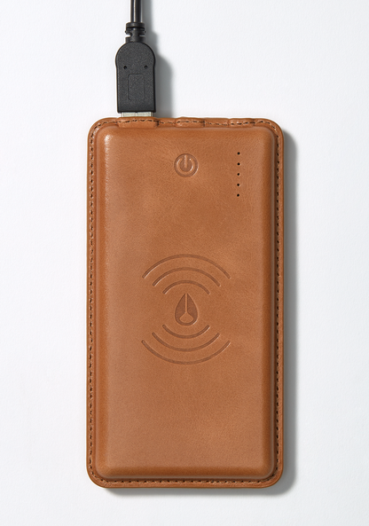 Wireless Charging Powerbank - Brown View 2