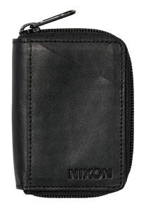 Orbit Zip Card Leather Wallet - Black View 1