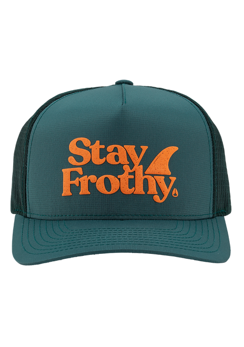 Frothy Snapback Hat - Sage / Orange