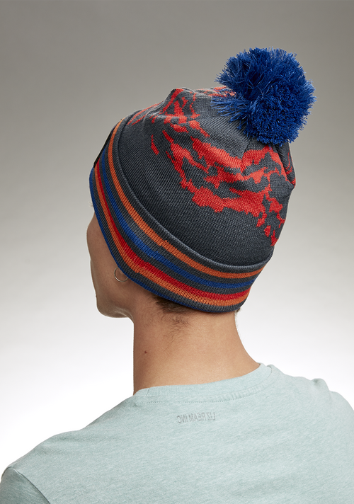 Ridge Pom Beanie - Navy / Multi