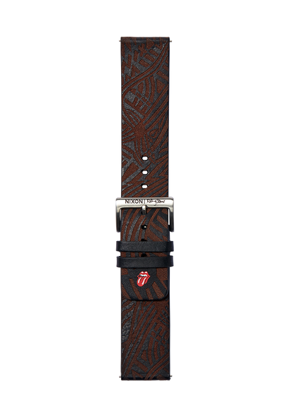 Rolling Stones 23mm Leather Band - Black View 2