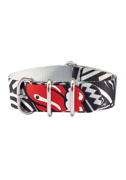 Rolling Stones 20mm Recycled One Piece Band - Black / Gray View 2