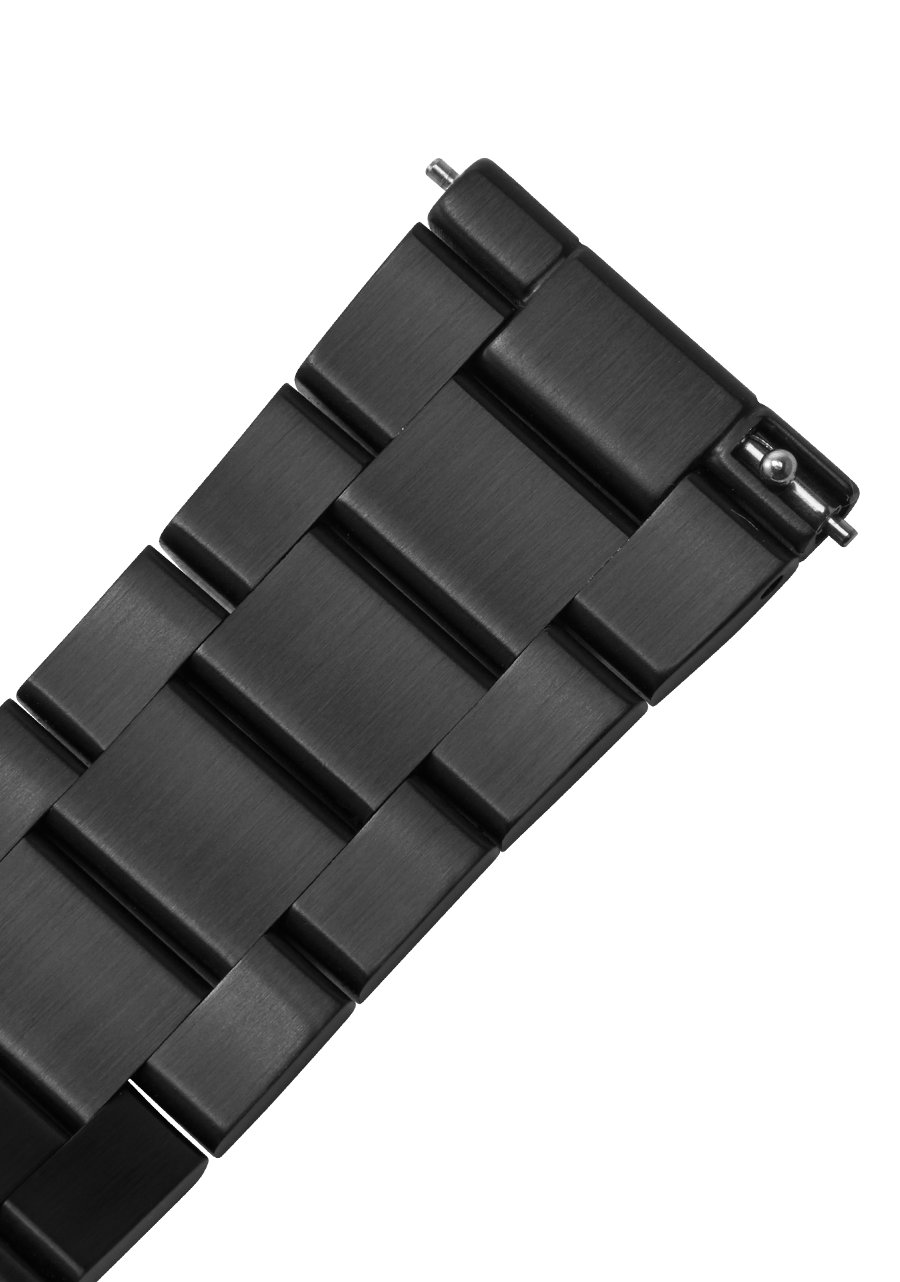 22mm black stainless steel watch outlet band