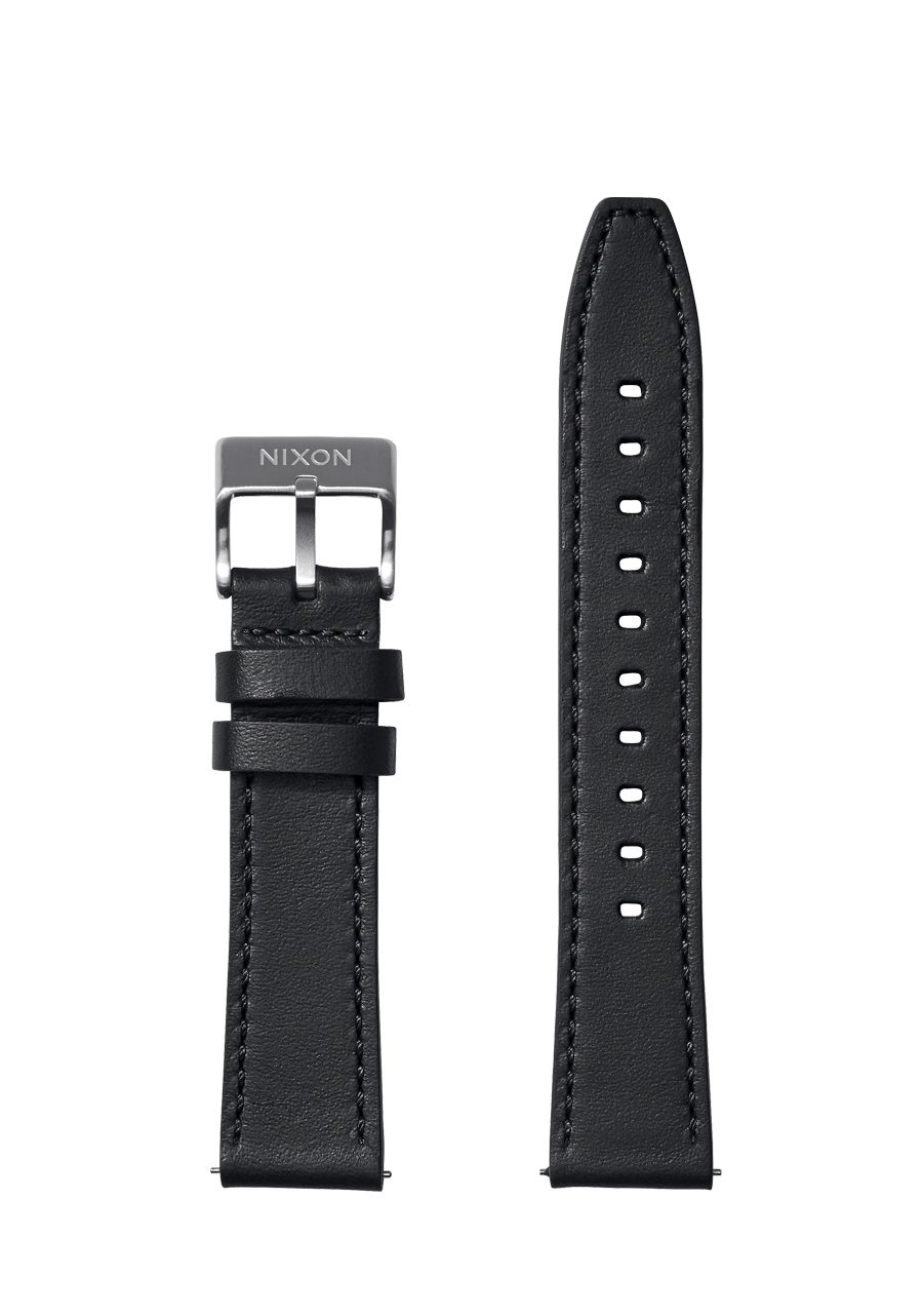 20mm Horween Leather Watch Band Black Replacement Watch Band