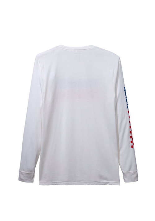 Circuit Long Sleeve Repreve® T-Shirt - White / Navy